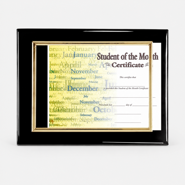 Slide-In Certificate Plaque - Black Piano - variant catalog
