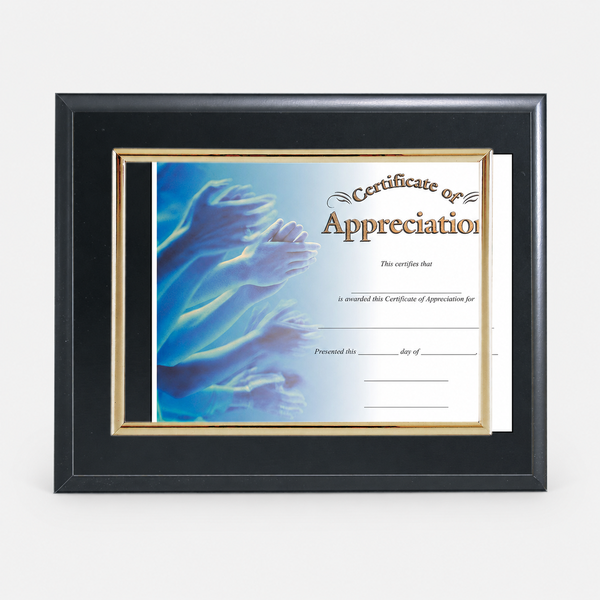 Slide-In Certificate Plaque - Black - variant catalog