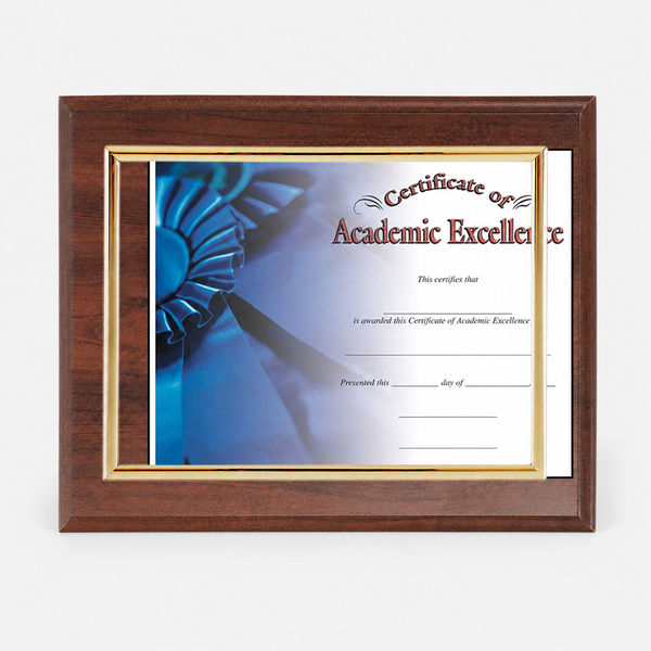 Slide-In Certificate Plaque - Walnut Piano - variant catalog