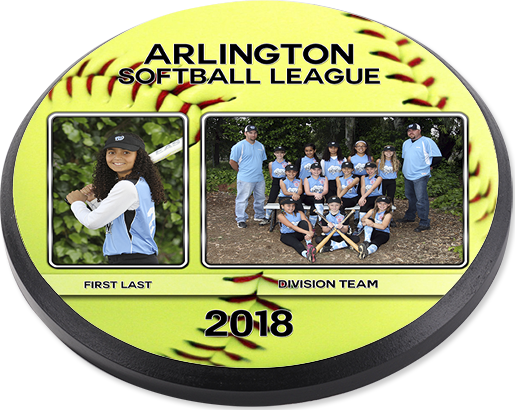 ROUND Plaque with Black Edge