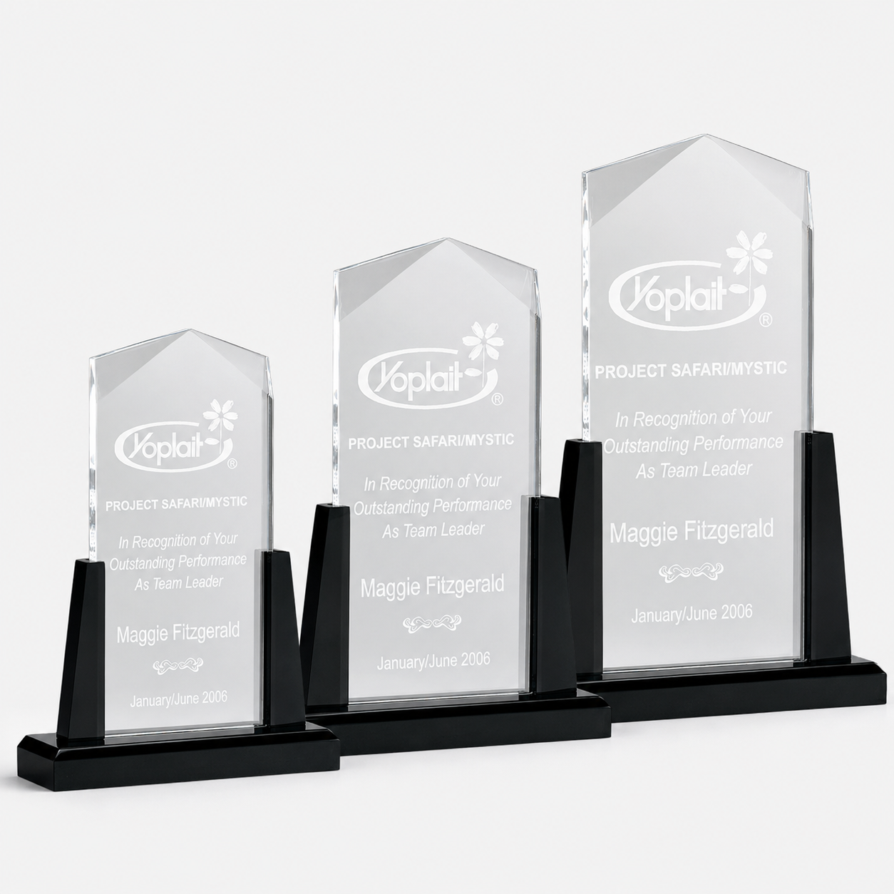 Spire Clear Acrylic Award with Black Base