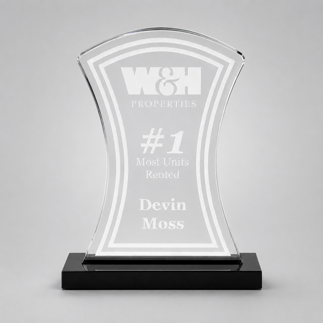 Starfire Hourglass Acrylic Award
