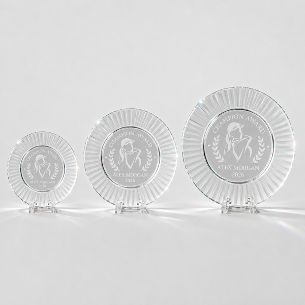 Sunburst Crystal Plate Award - group catalog