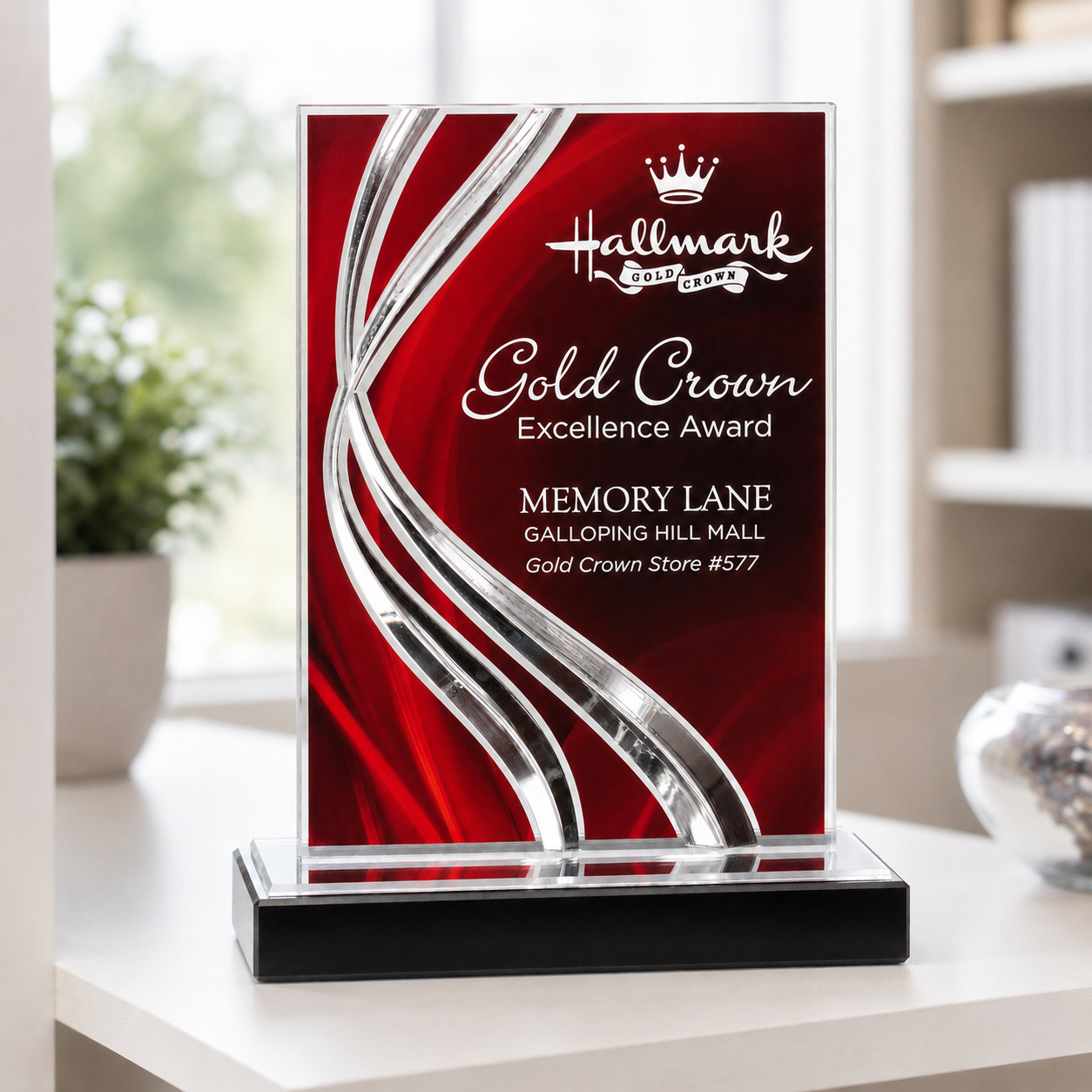 Swirl Wave Acrylic Award
