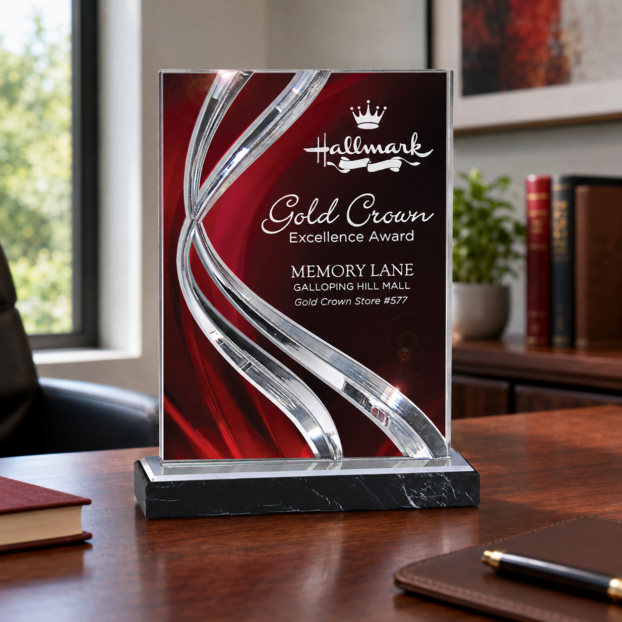 Swirl Wave Acrylic Award