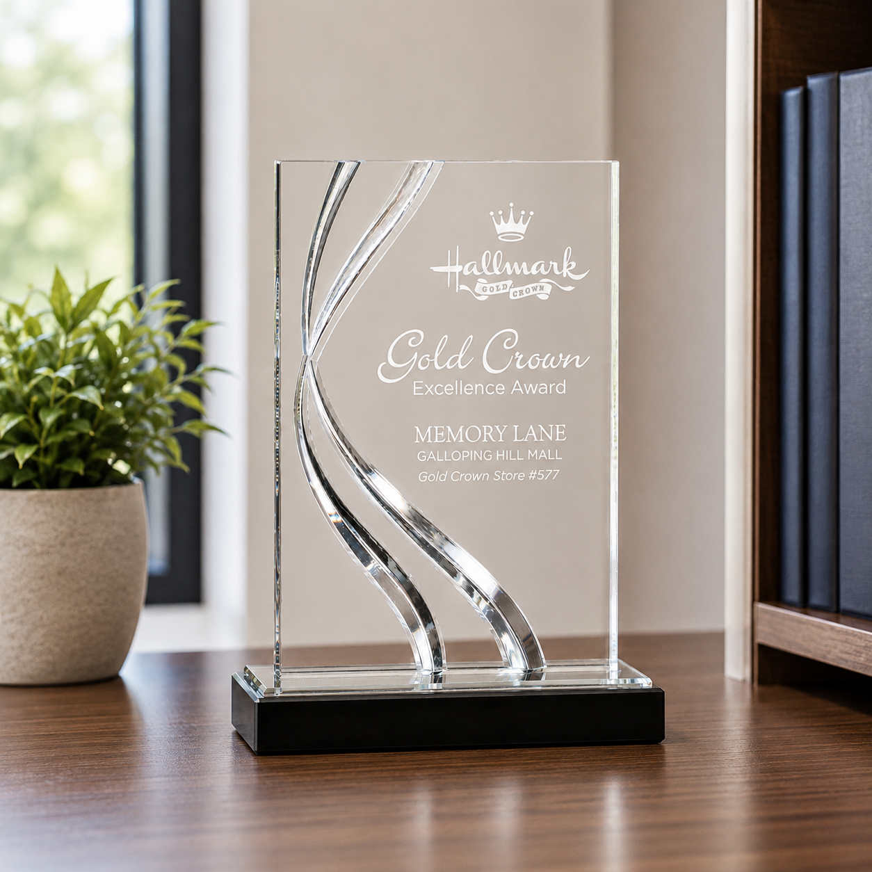 Swirl Wave Acrylic Award