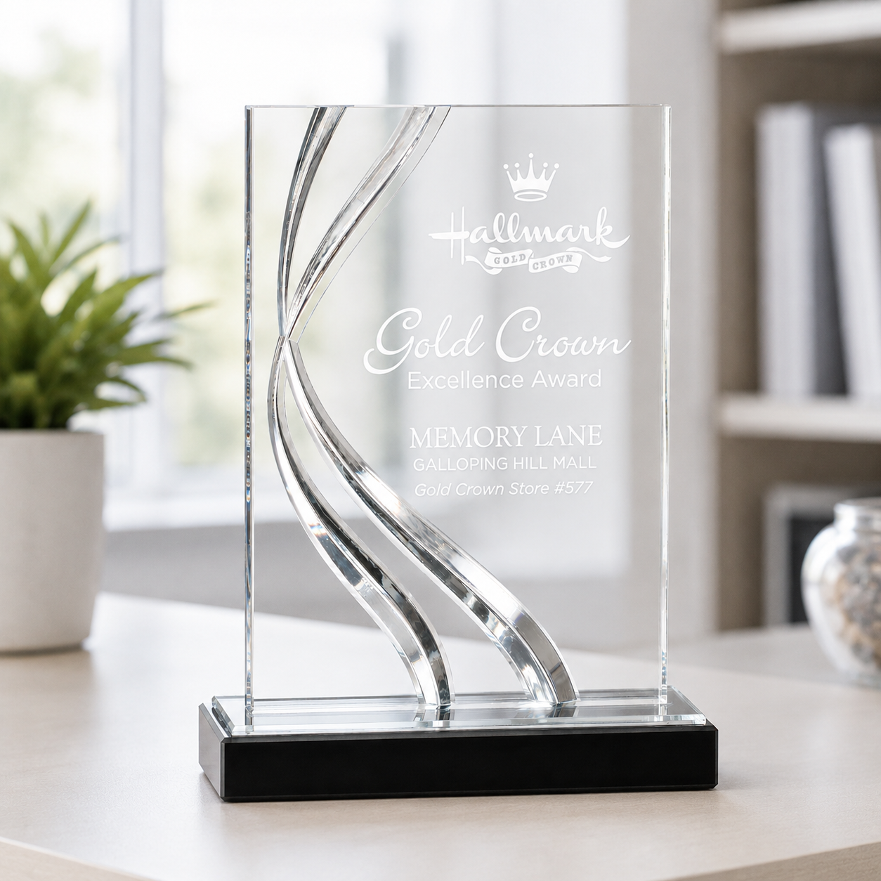 Swirl Wave Acrylic Award
