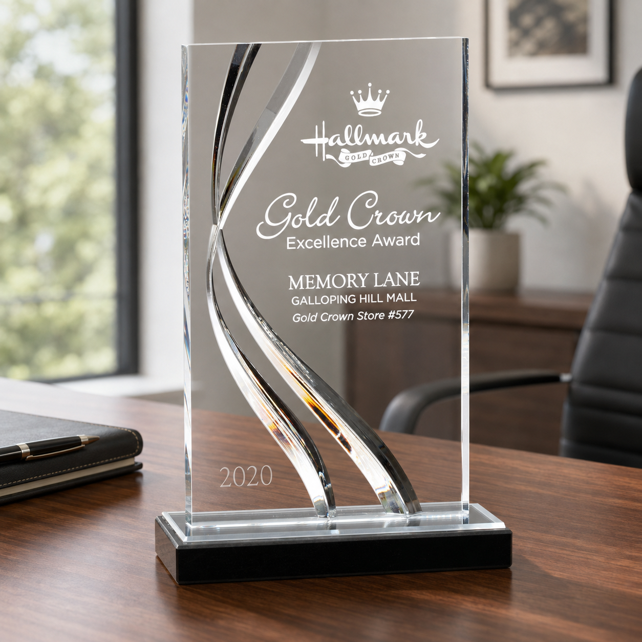 Swirl Wave Acrylic Award