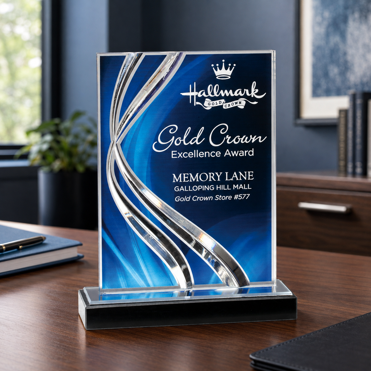 Swirl Wave Acrylic Award
