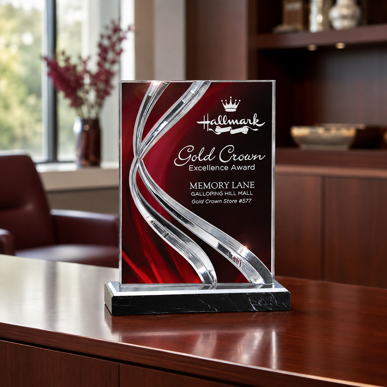 Swirl Wave Acrylic Award