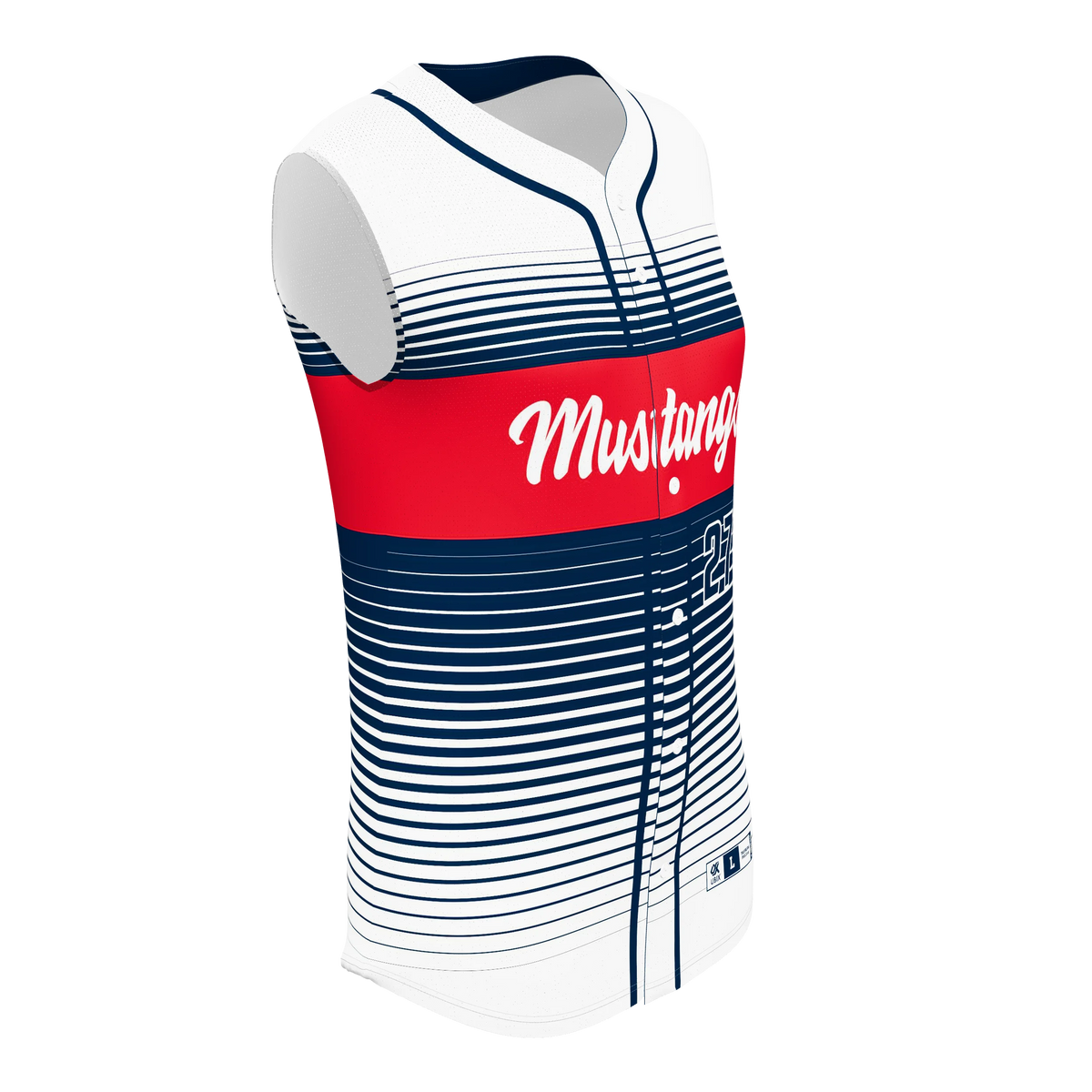 SOFTBALL FULL BUTTON SLEEVELESS — supplier view 8