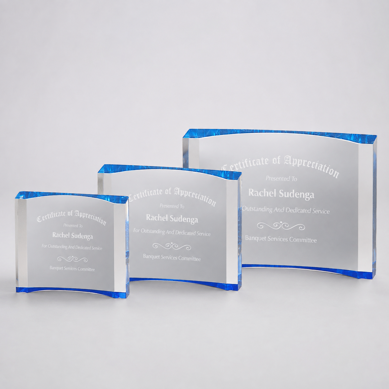 Thick Crescent Acrylic Award