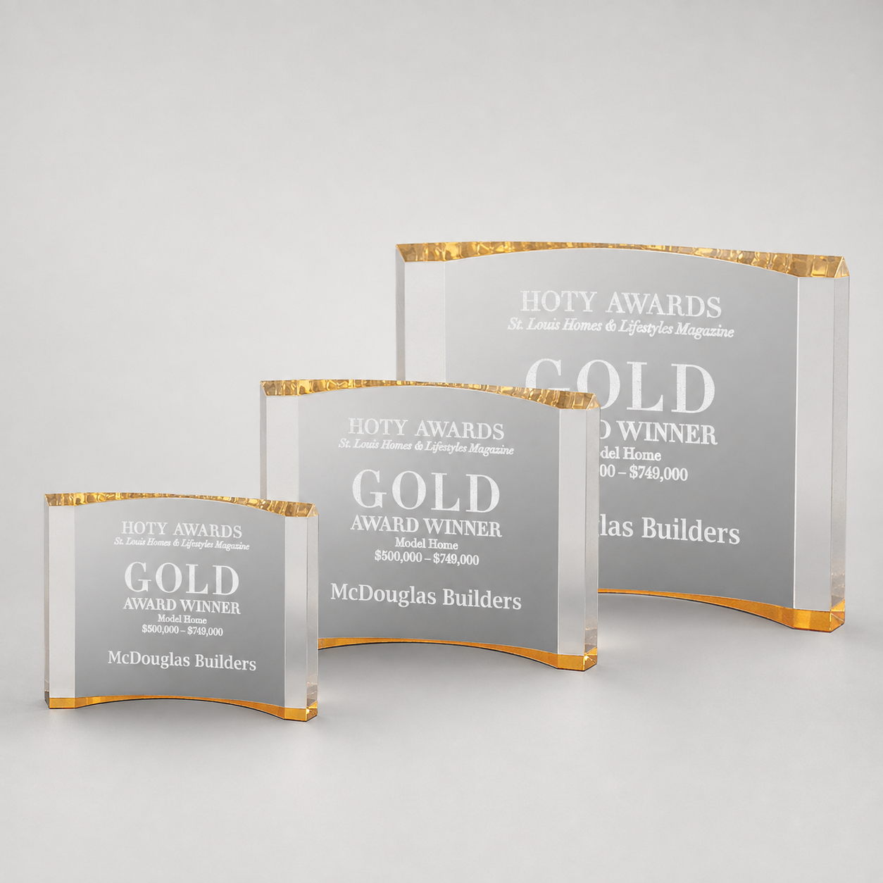 Thick Crescent Acrylic Award