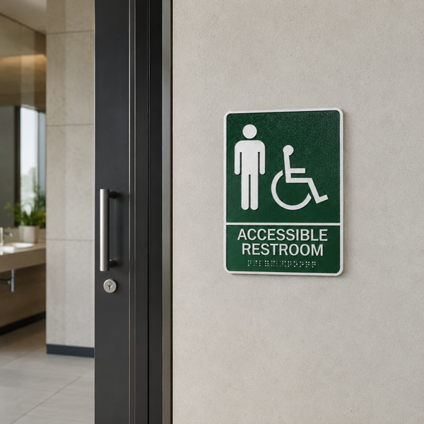 Custom Thin Gauge Metal Signs & Plates - Accessibility sign - lifestyle