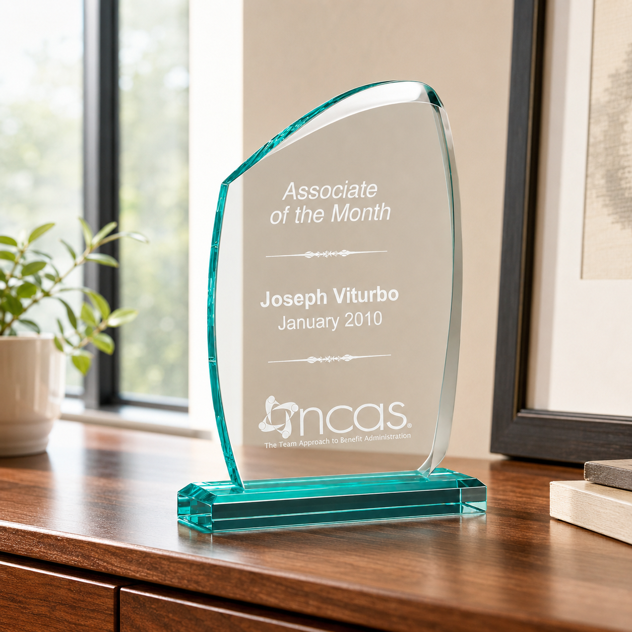 Tidal Series Jade Acrylic Award