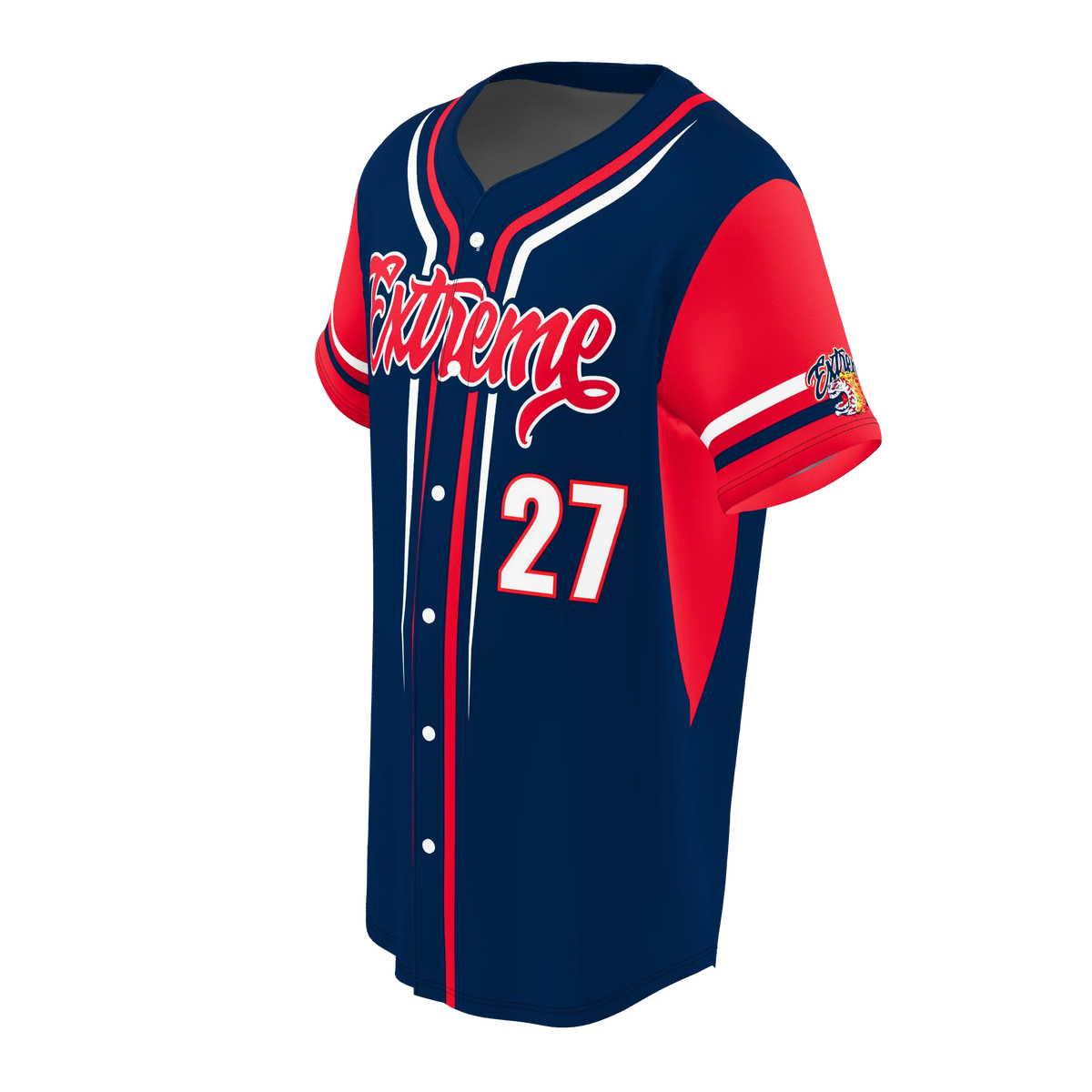 Custom Sublimated Men's Full-Button Baseball Jersey — supplier view 2