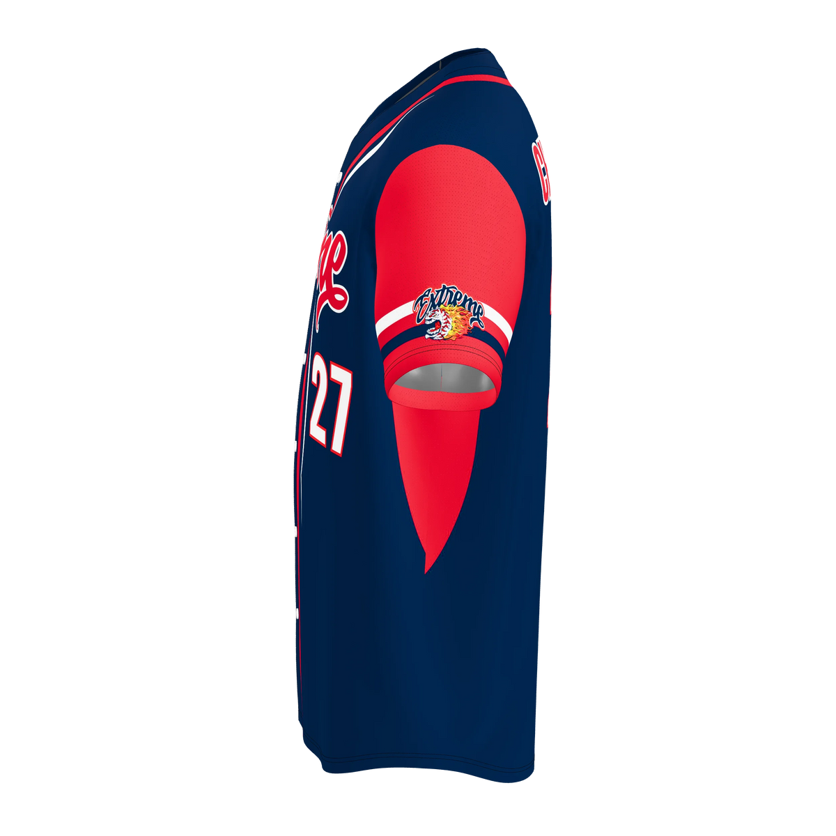 Custom Sublimated Men's Full-Button Baseball Jersey — supplier view 3