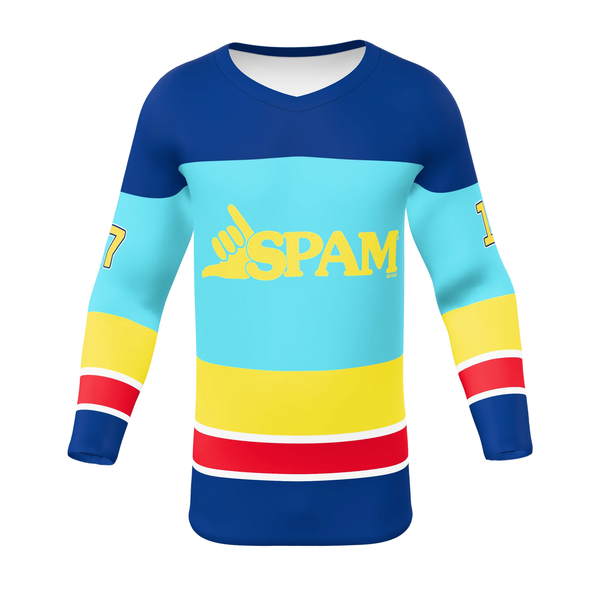 Custom Sublimated V-Neck Hockey Fan Jersey — supplier view 1