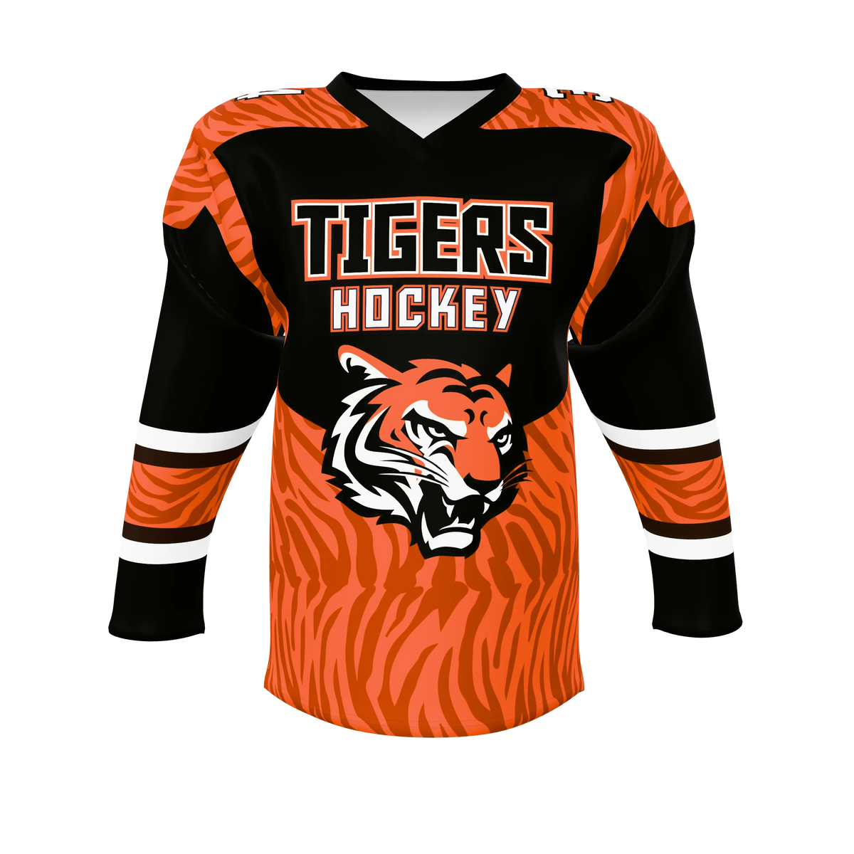 Custom Sublimated V-Neck Hockey Game Jersey — supplier view 1