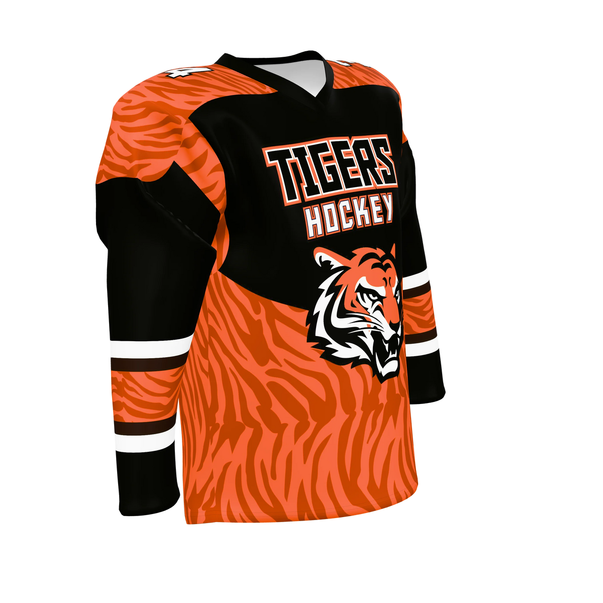 Custom Sublimated V-Neck Hockey Game Jersey — supplier view 8