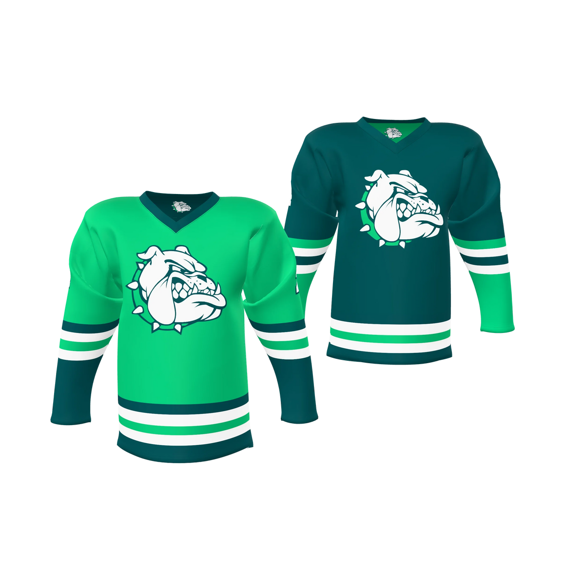 Custom Sublimated Single-Ply Reversible V-Neck Hockey Game Jersey — supplier view 1