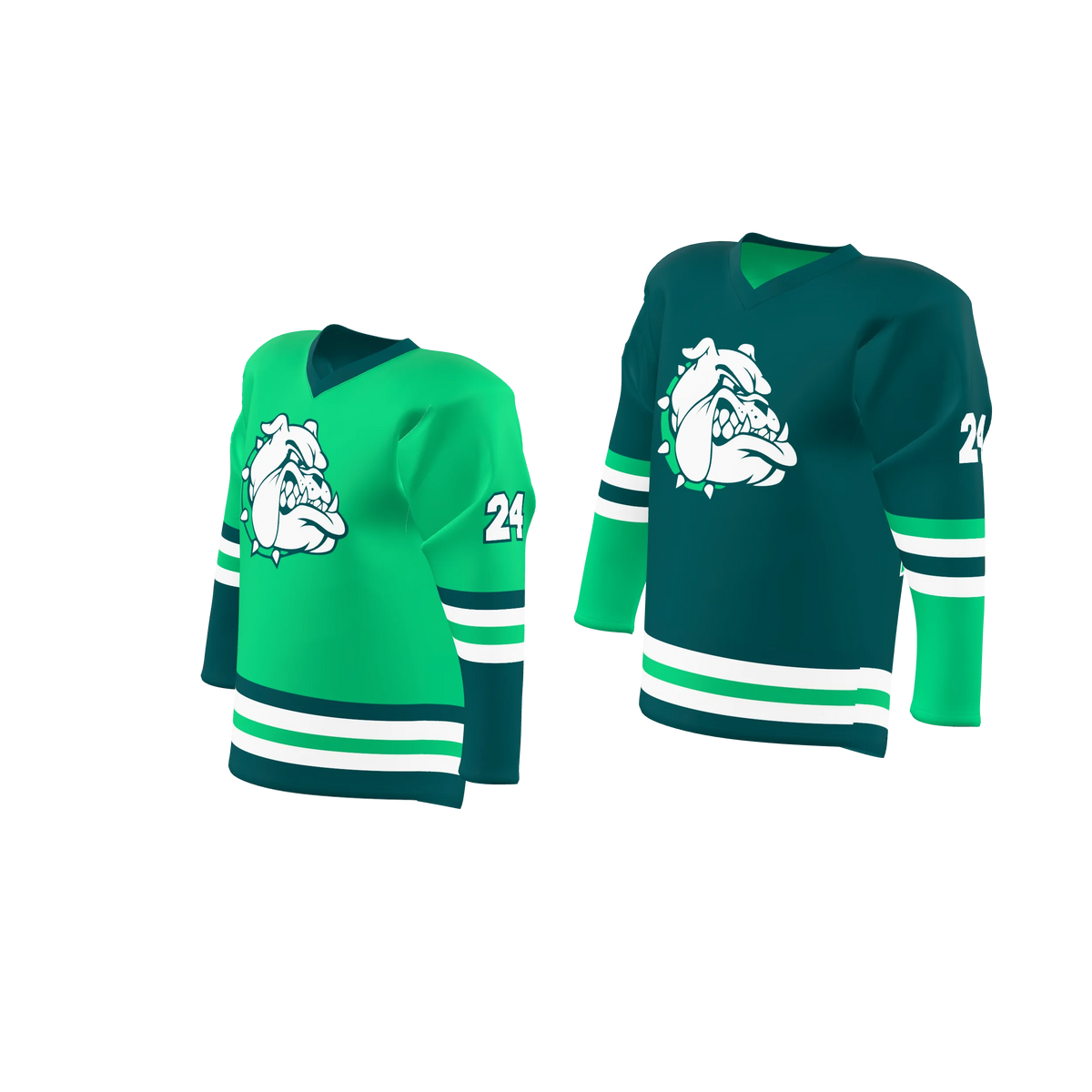 Custom Sublimated Single-Ply Reversible V-Neck Hockey Game Jersey — supplier view 2