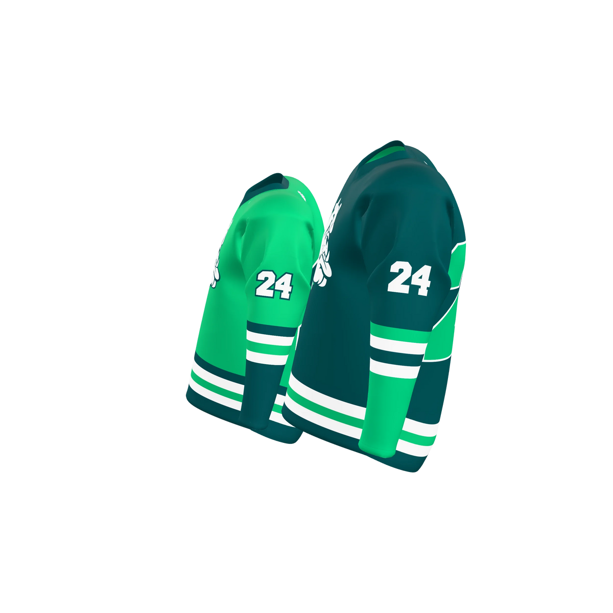Custom Sublimated Single-Ply Reversible V-Neck Hockey Game Jersey — supplier view 3