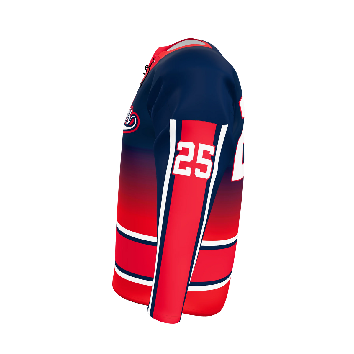 Custom Sublimated Lace-Neck Hockey Game Jersey — supplier view 3