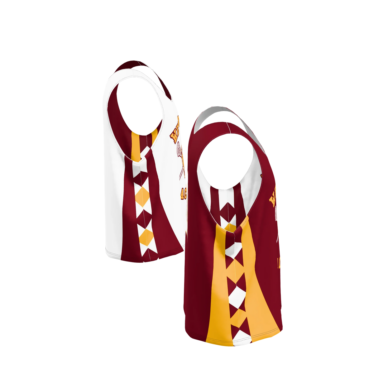 Custom Sublimated Men's Double-Ply Reversible Lacrosse Pinnie — supplier view 5
