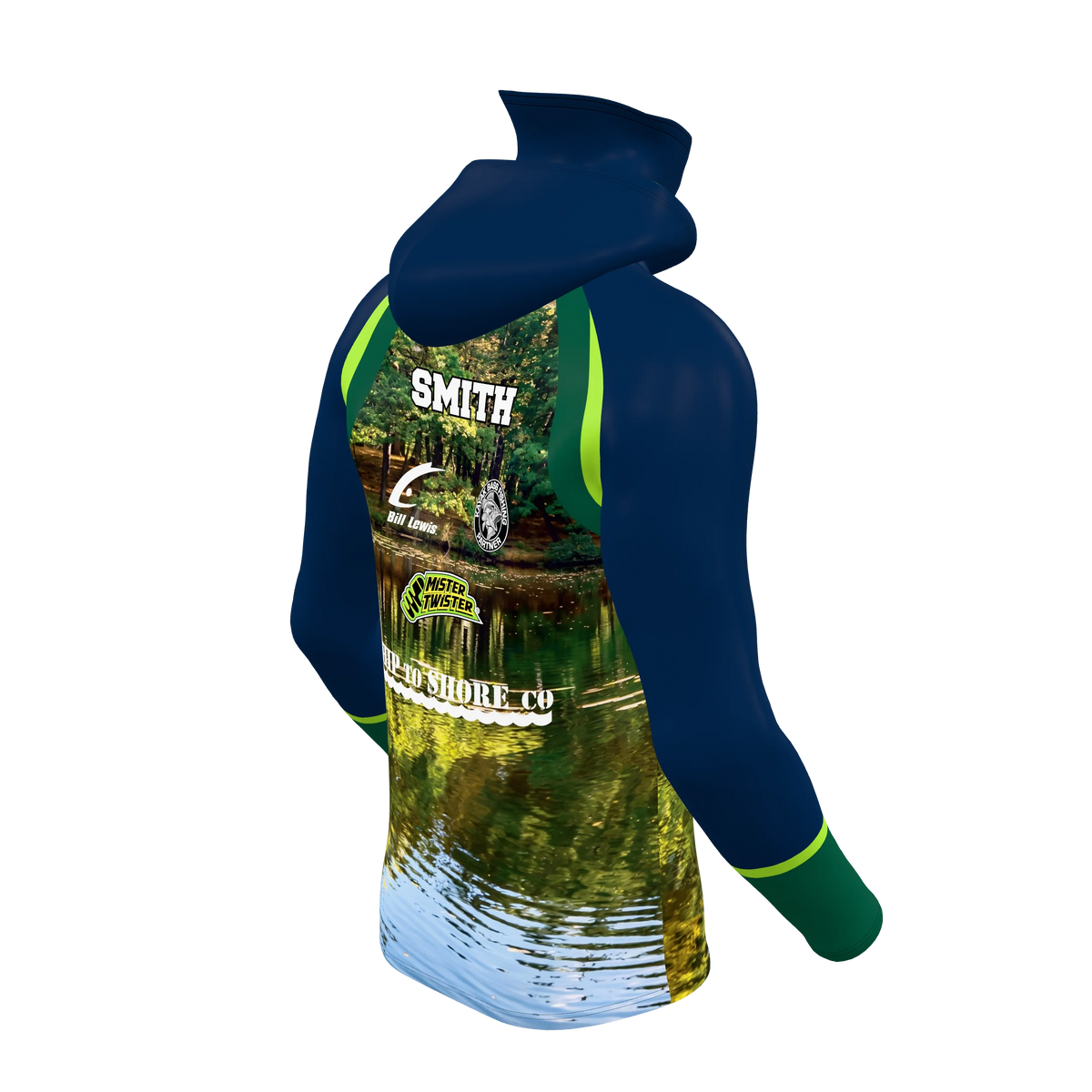 Custom Sublimated Hooded T-Shirt with Gaiter — supplier view 6