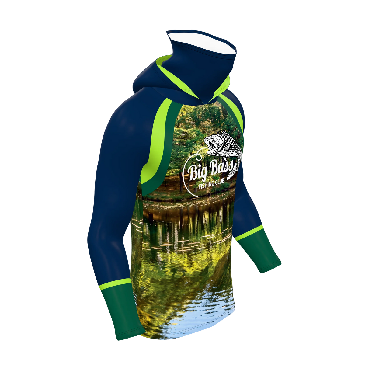 Custom Sublimated Hooded T-Shirt with Gaiter — supplier view 8