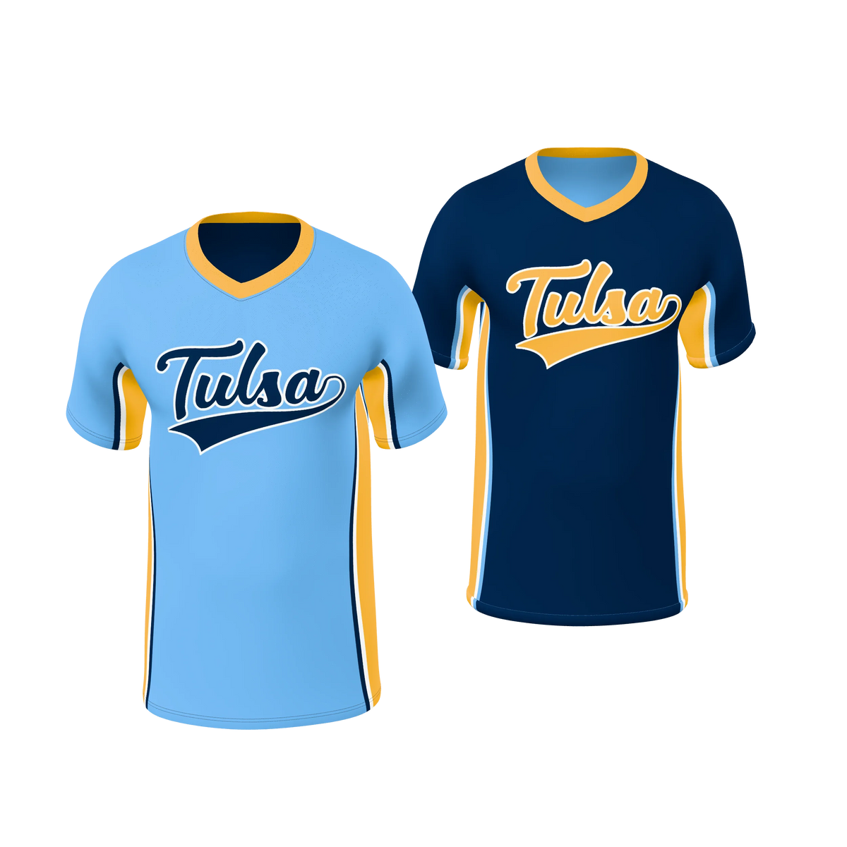 Custom Sublimated Men's Single-Ply Reversible V-Neck T-Shirt — supplier view 1