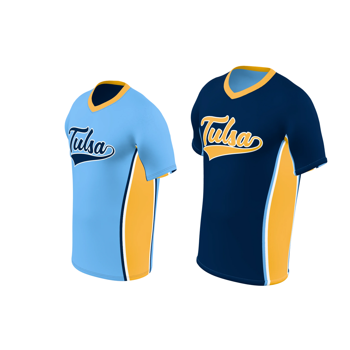 Custom Sublimated Men's Single-Ply Reversible V-Neck T-Shirt — supplier view 2
