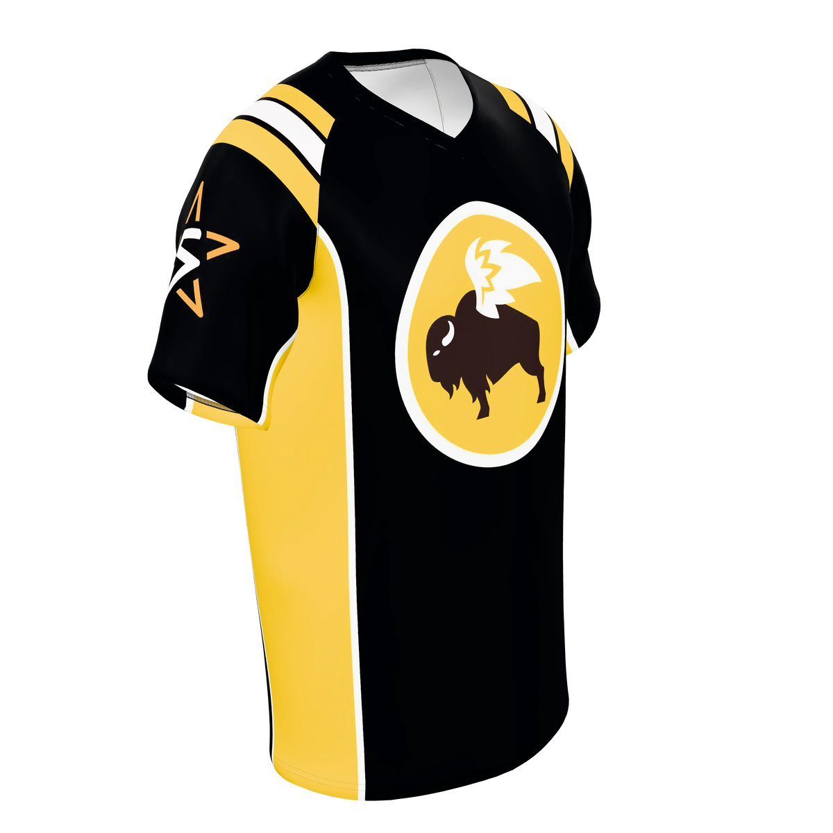 Custom Sublimated Men's Short Sleeve Raglan V-Neck Shirt — supplier view 8