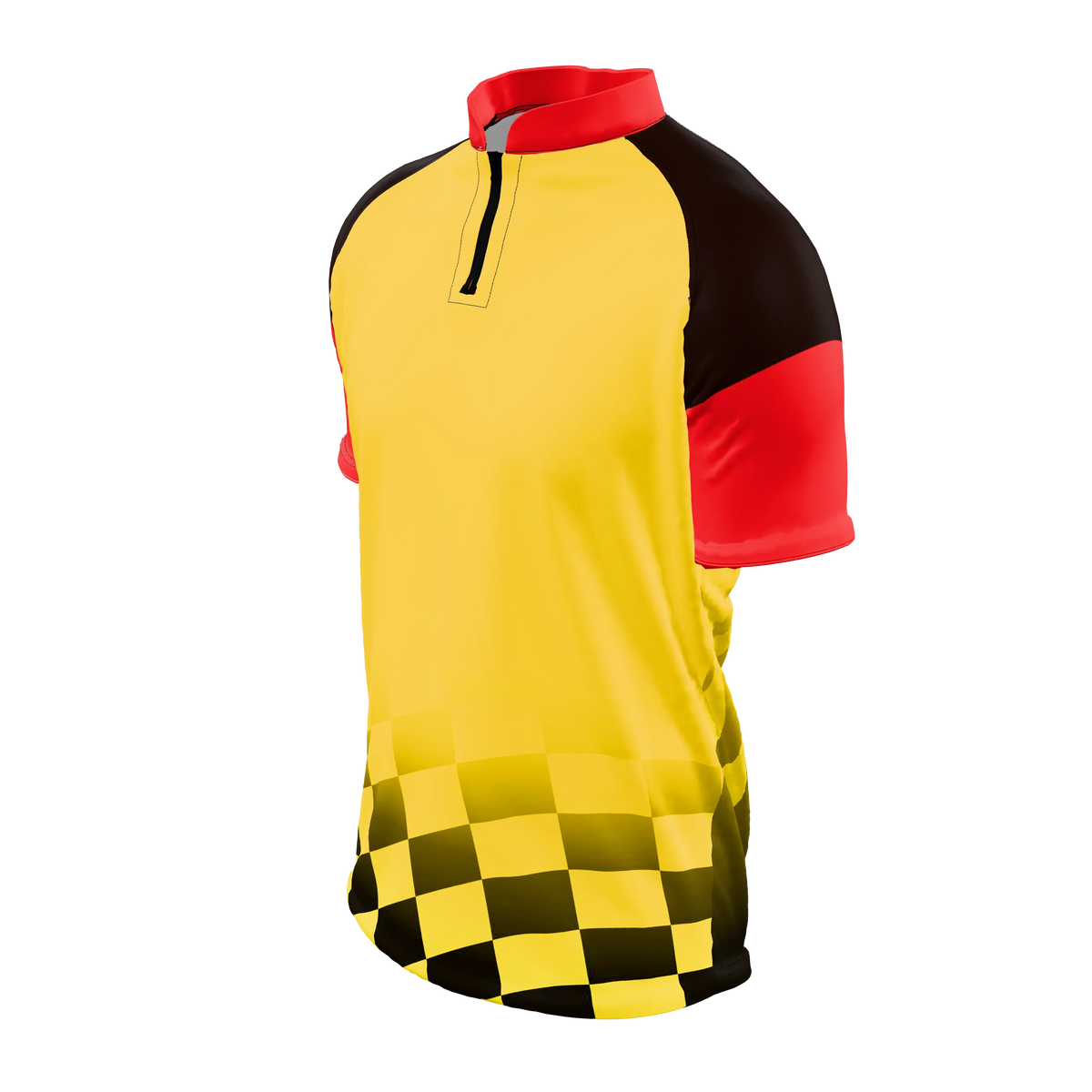 Custom Sublimated Men's Short Sleeve Gamer Zip-Up Shirt — supplier view 2
