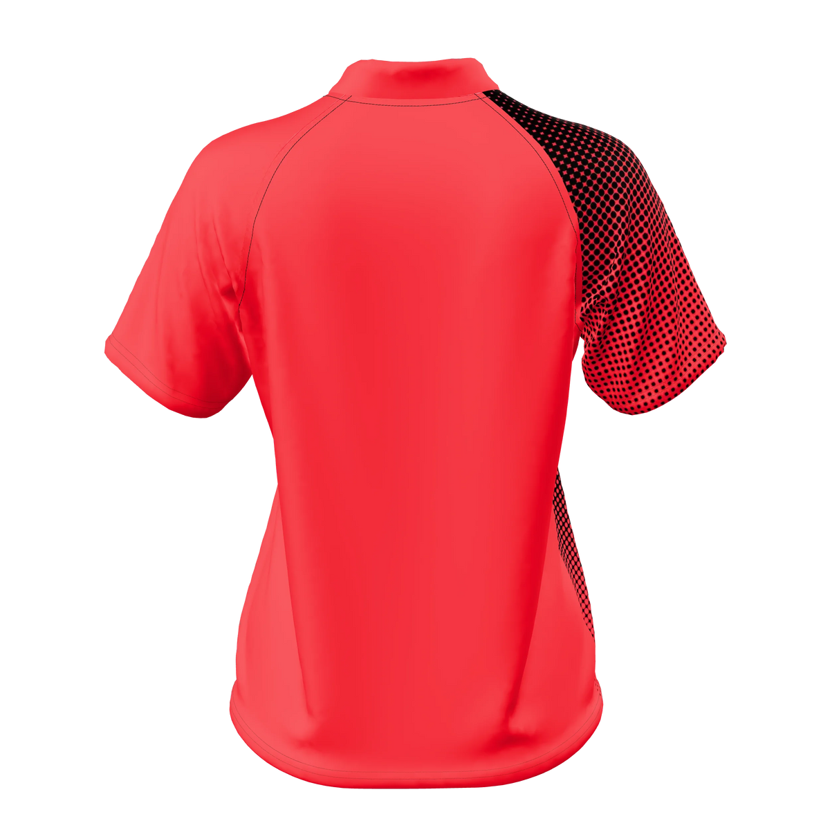 Custom Sublimated Women's Short Sleeve Gamer Zip-Up Shirt — supplier view 4