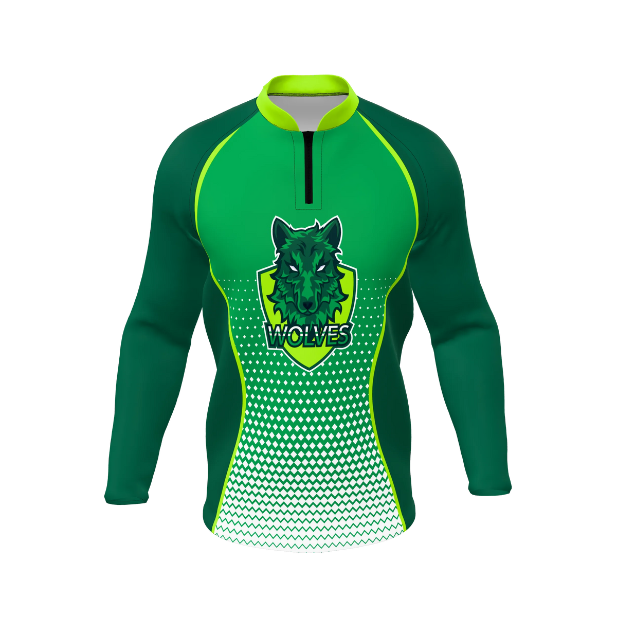 Custom Sublimated Long Sleeve Quarter-Zip Jersey — supplier view 1