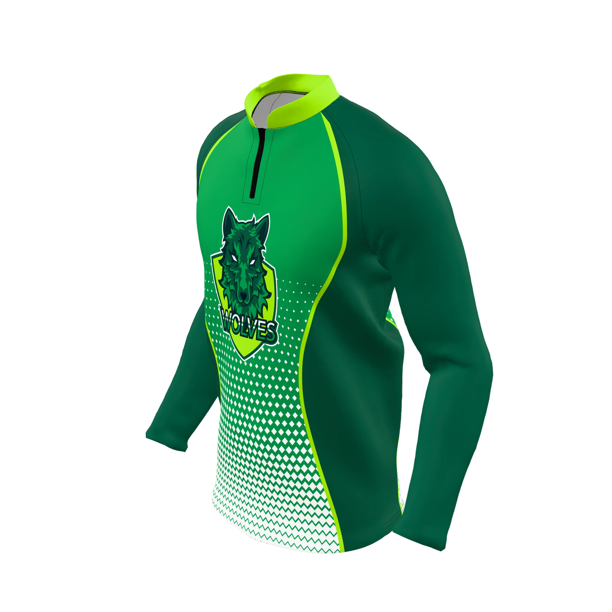 Custom Sublimated Long Sleeve Quarter-Zip Jersey — supplier view 2