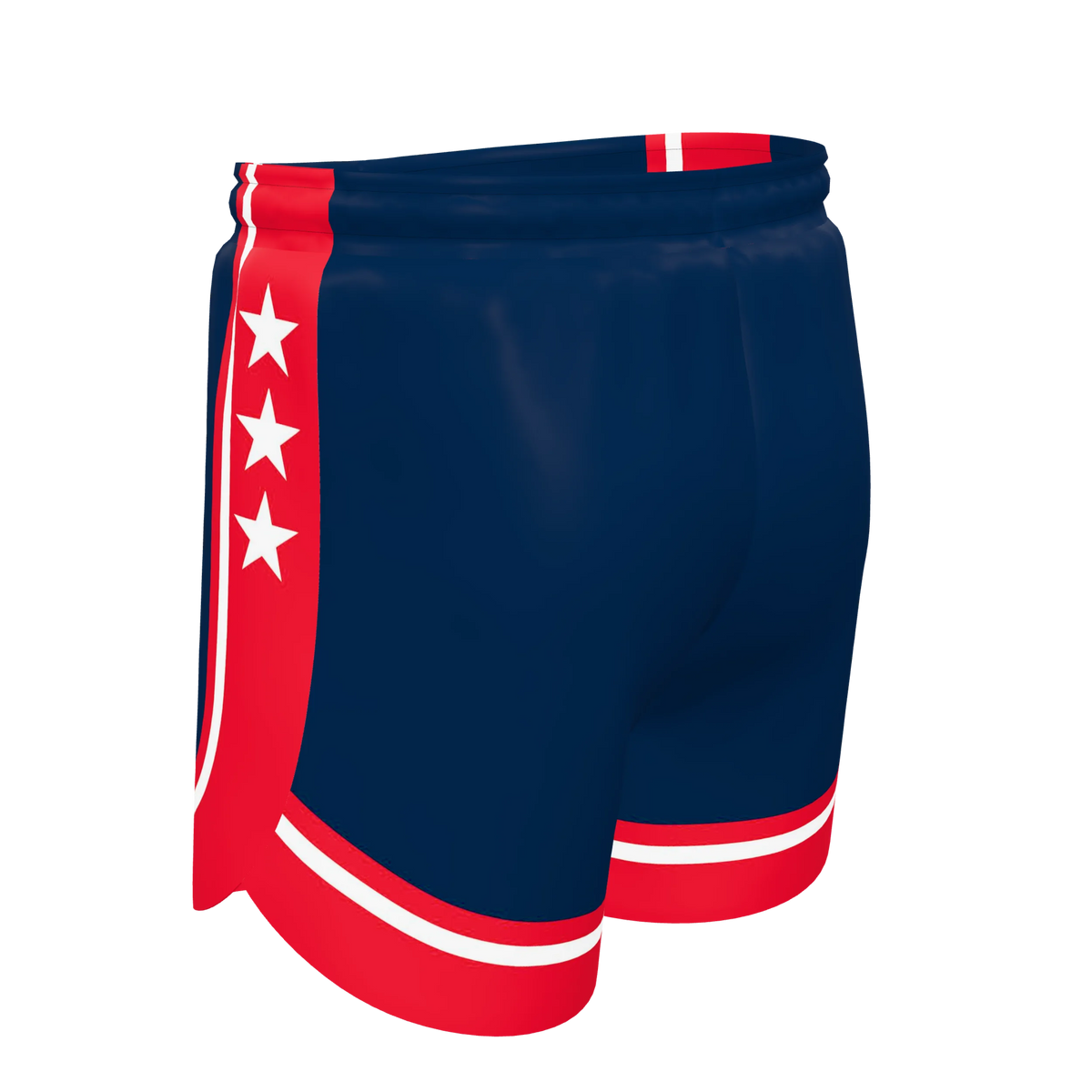 Custom Sublimated Men's 5-Inch Split Track Shorts with Brief Liner — supplier view 5