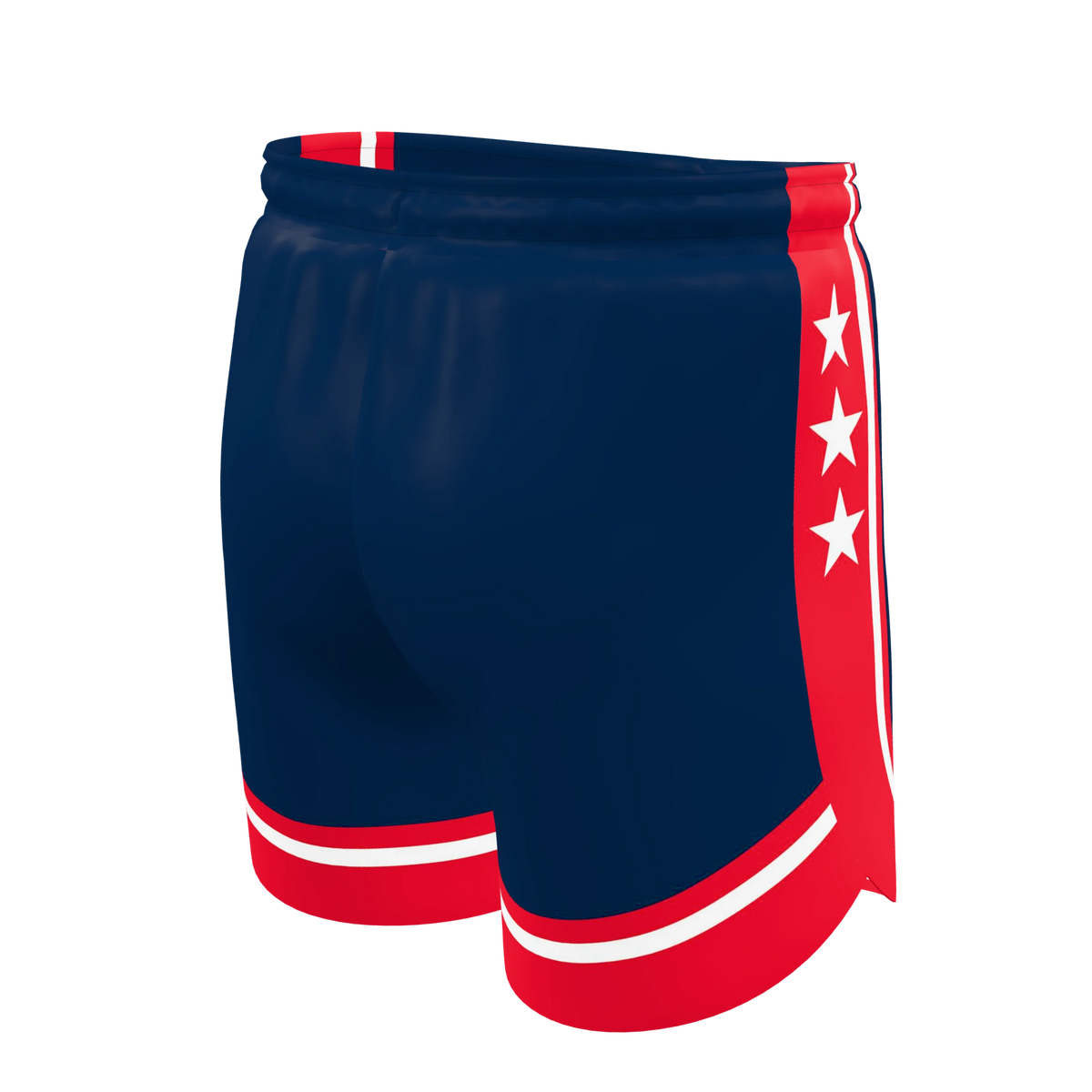 Custom Sublimated Men's 5-Inch Split Track Shorts with Brief Liner — supplier view 6