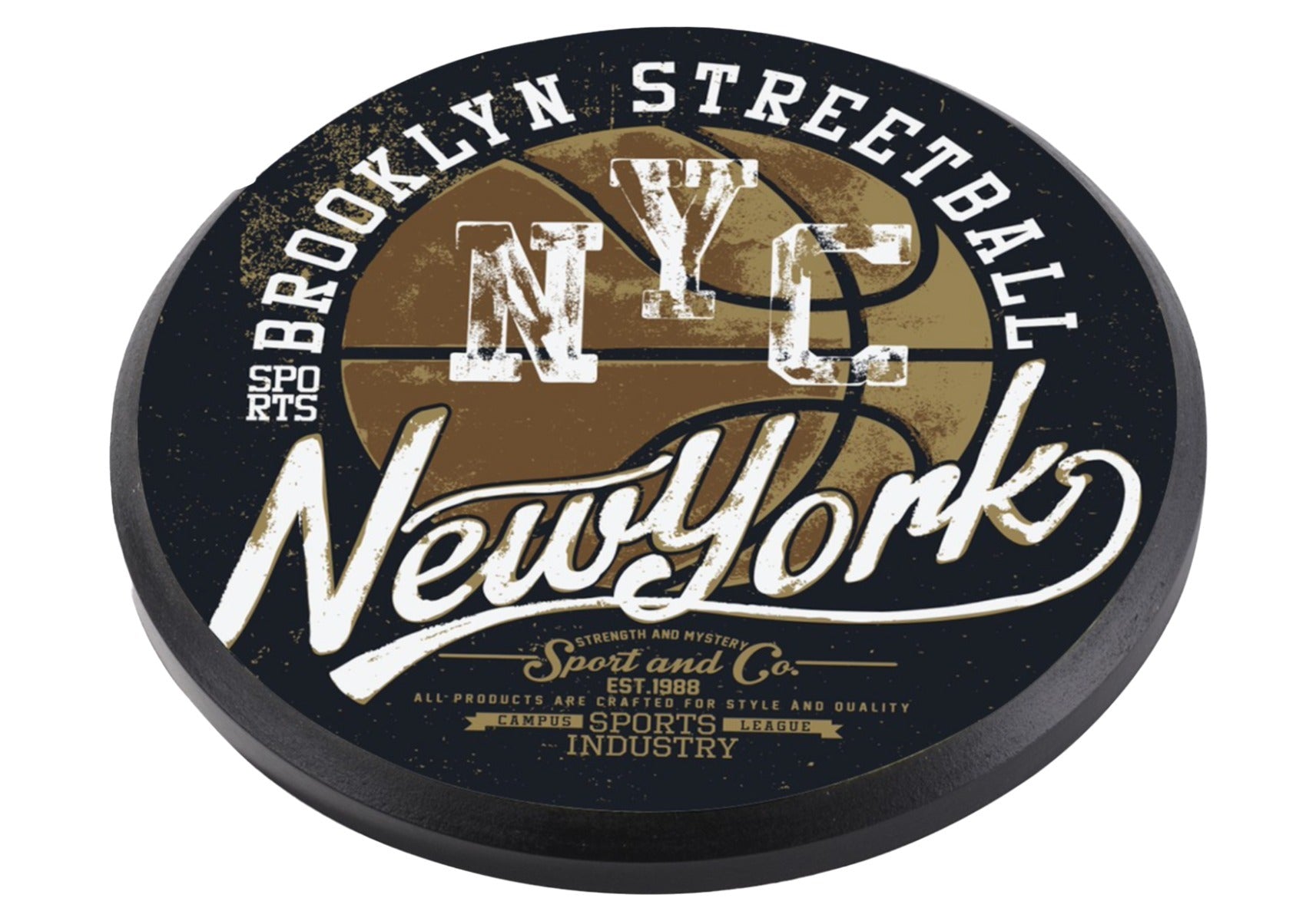 ROUND Plaque with Black Edge