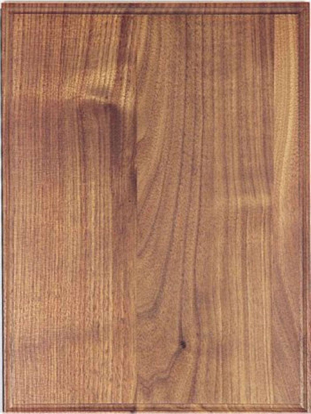Classic Wood Plaque with Metal Plate