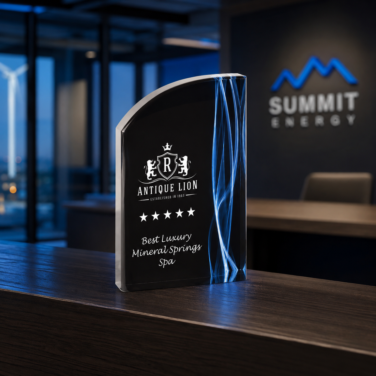 Wave Vapor Acrylic Award