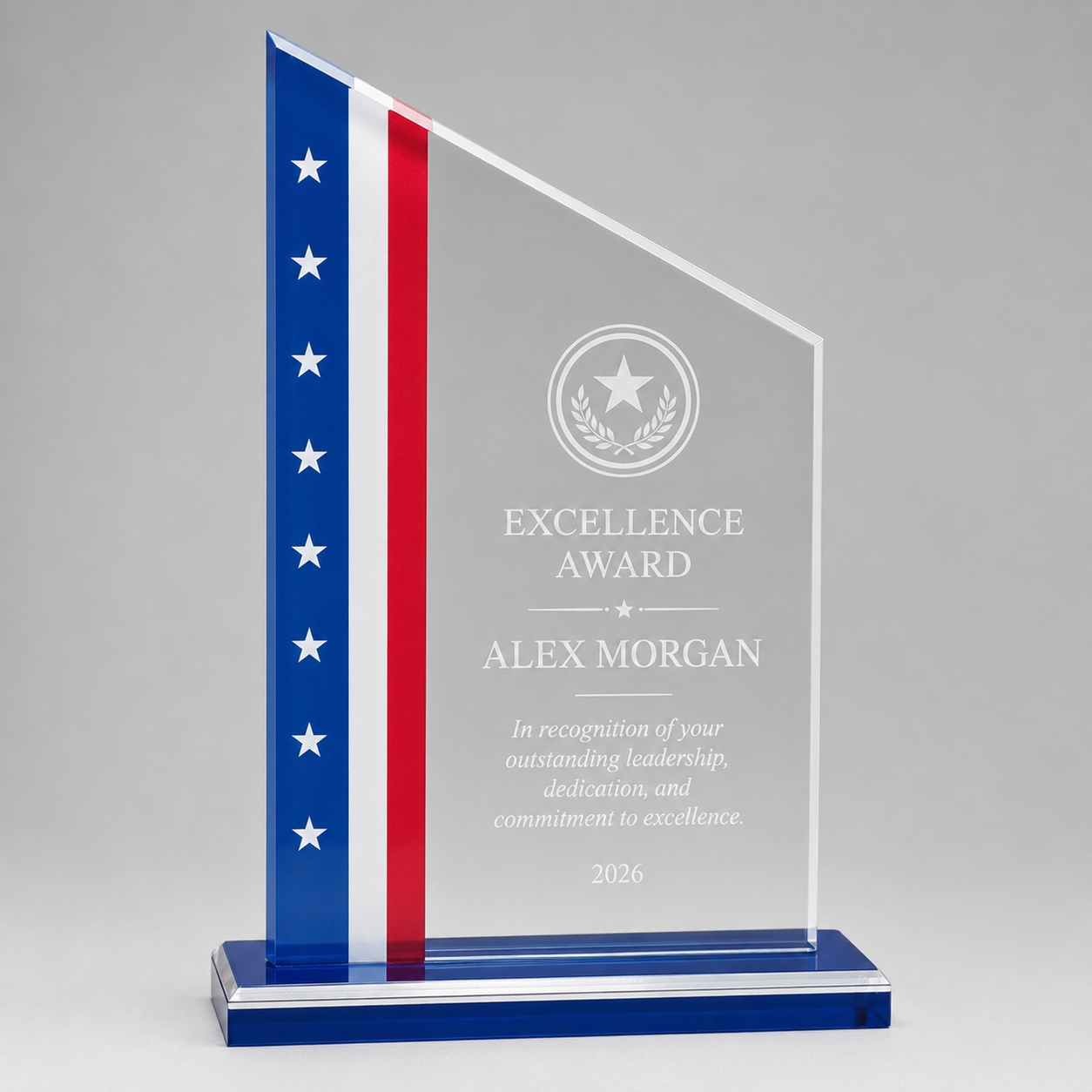 American Flag Zenith Acrylic Award