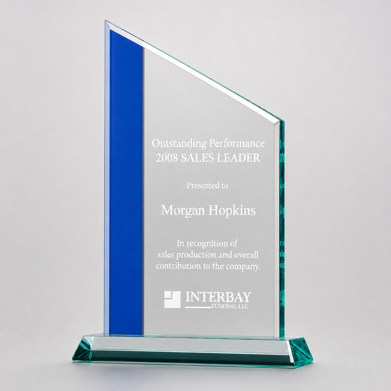 Zenith Summit Jade Acrylic Award